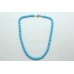 Single Line Natural blue turquoise 8 mm Beads Stones NECKLACE 19.'